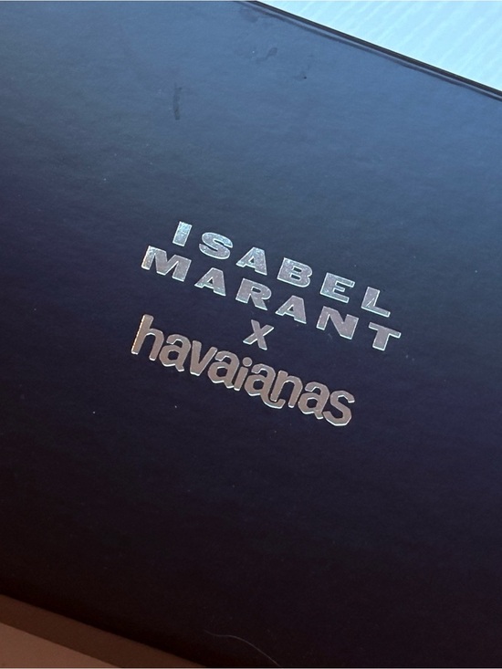 Isabel Marant Shoes - Isabel Marant Black with Silver Logo Collaboration Havaianas